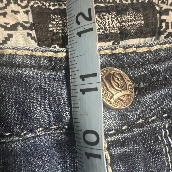 Cello Sz 20 Women's Jeans Bling Embroidery Med Blue Distressed Bootcut Feminine - Picture 7 of 16